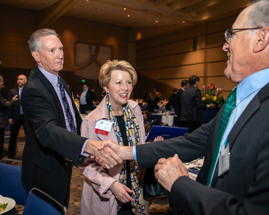 Steve Bender of Bender Insurance Solutions with River City Bank's Chairman of the Board, Shawn Devlin, and Steve Boutin of Boutin Jones